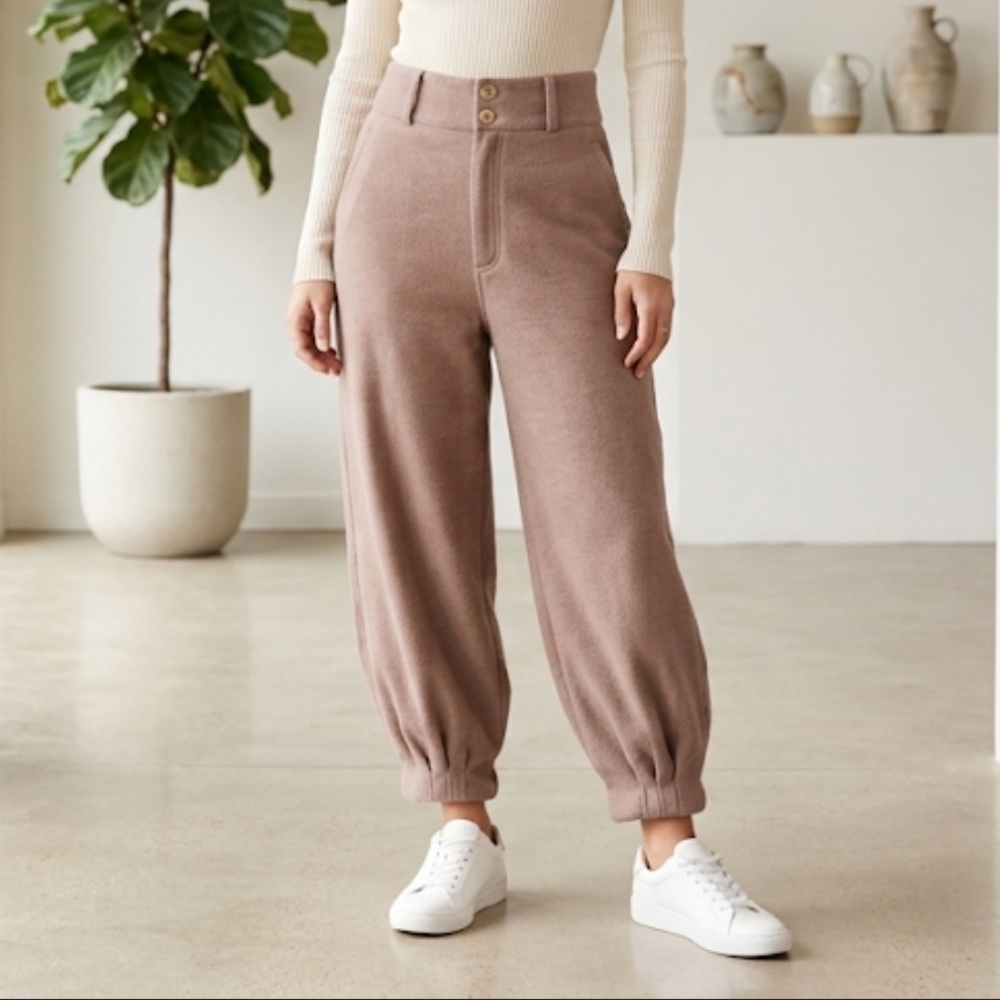 Free People Brushed High Rise Balloon Trouser Pants Size 6